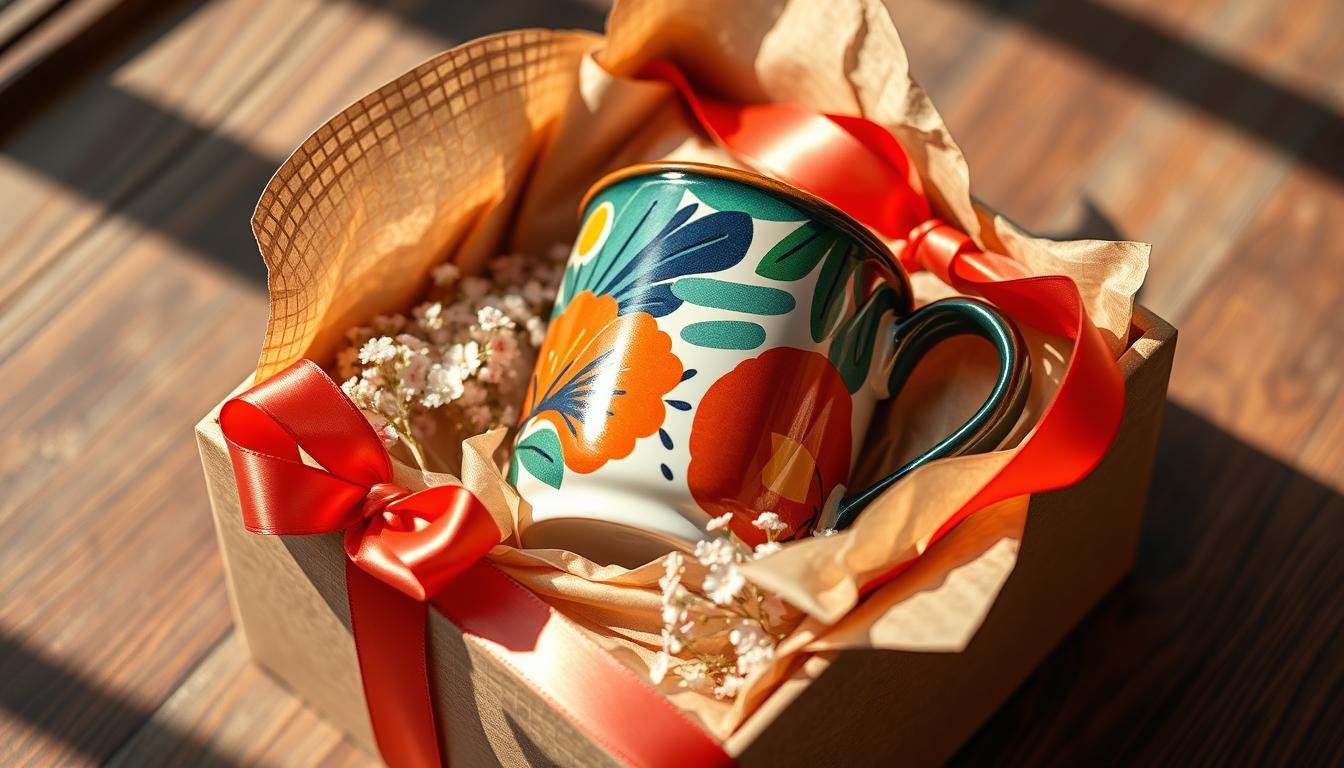 kreativ tasse als geschenk verpacken