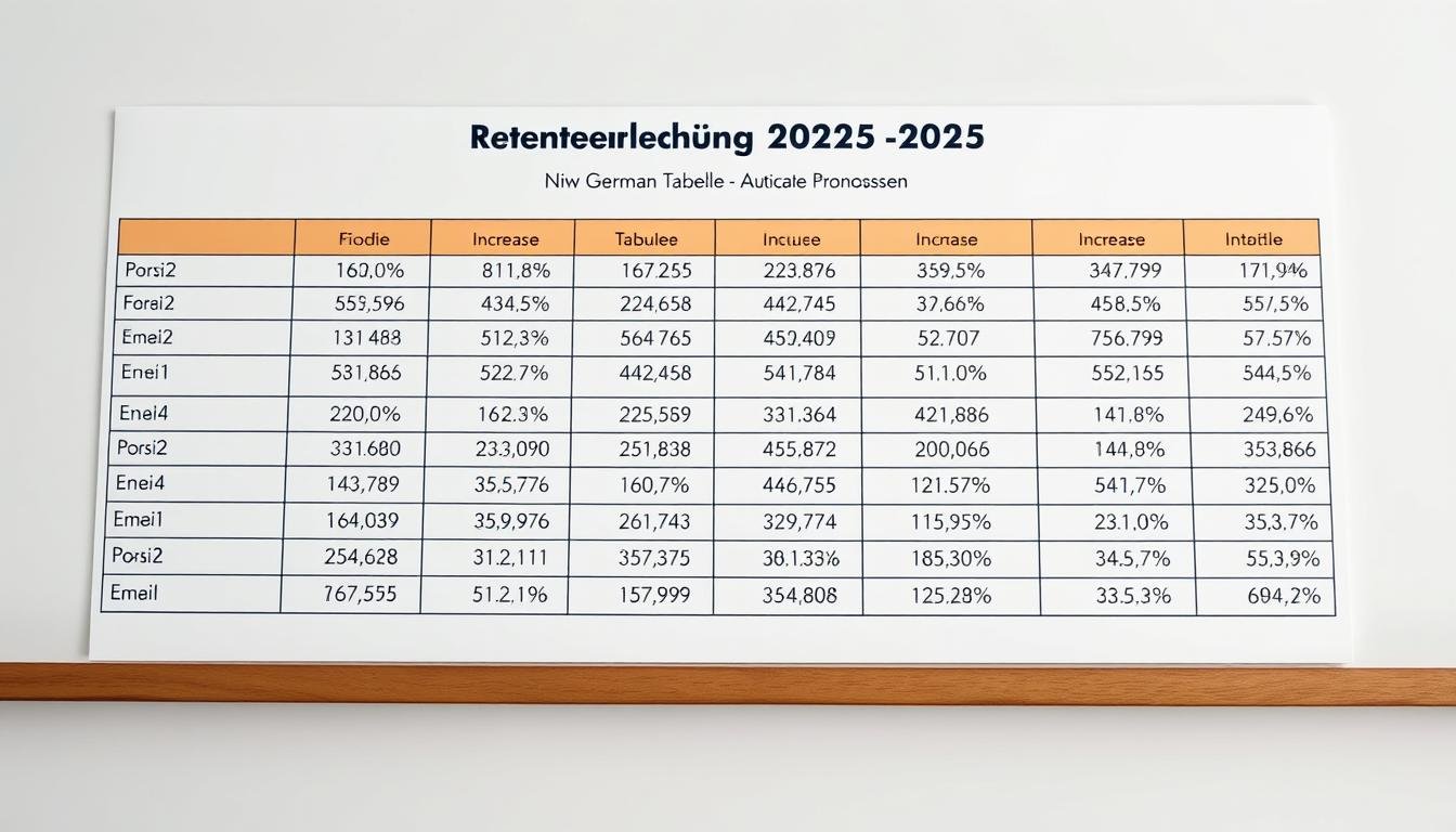 Rentenerhöhung 2025 Tabelle – Aktuelle Prognosen